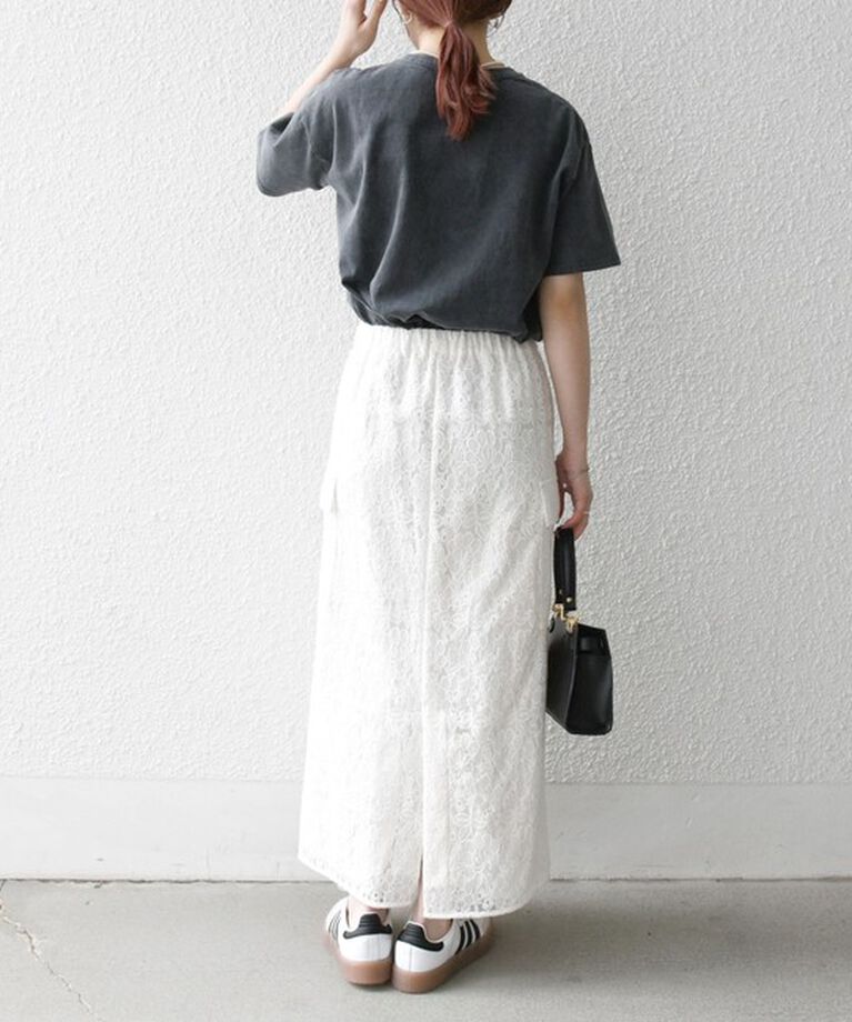 SHIPS any「《追加予約》【SHIPS any別注】KNiTS:〈洗濯機可能〉ラウンドヘム プリント ショート TEE」|Tシャツ・カットソー|