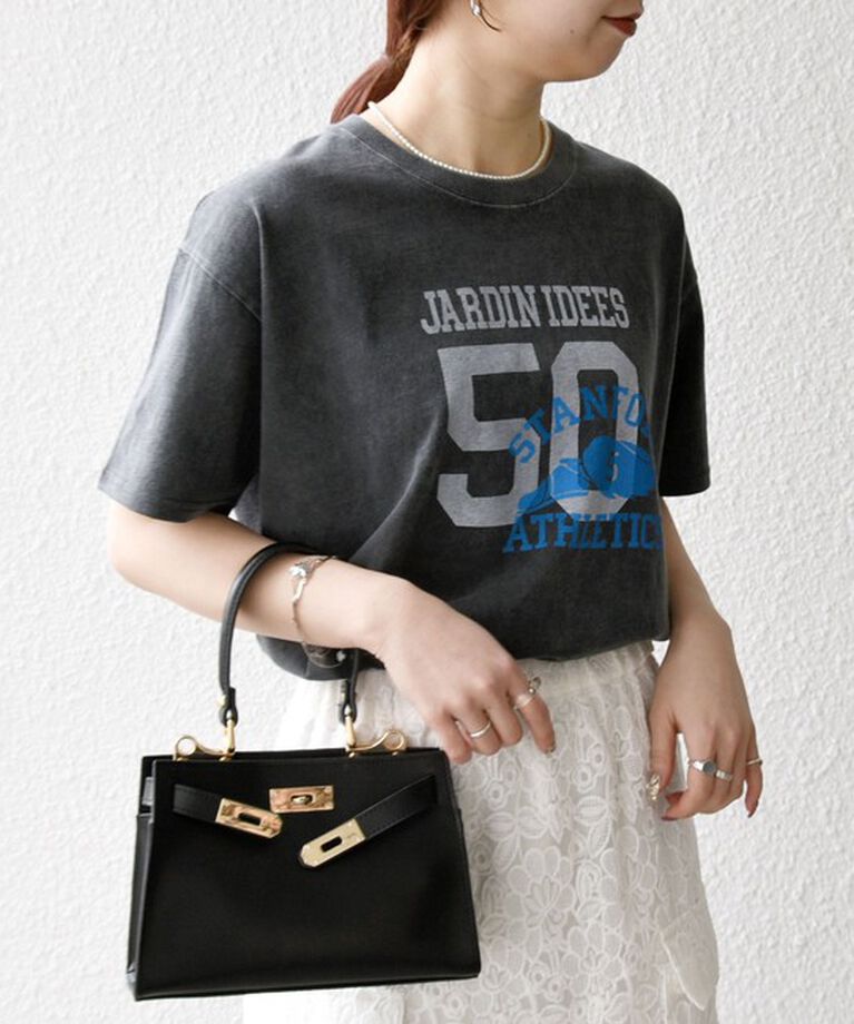 SHIPS any「《追加予約》【SHIPS any別注】KNiTS:〈洗濯機可能〉ラウンドヘム プリント ショート TEE」|Tシャツ・カットソー|
