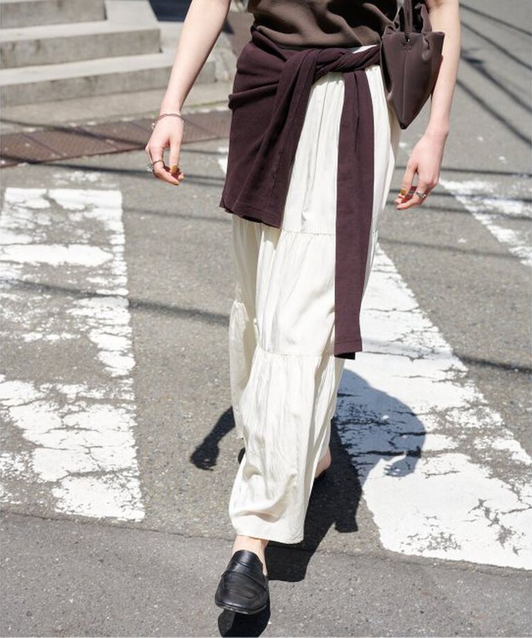 OUTDOOR PRODUCTS Usual Things「ワッシャーティアードスカート」|スカート|