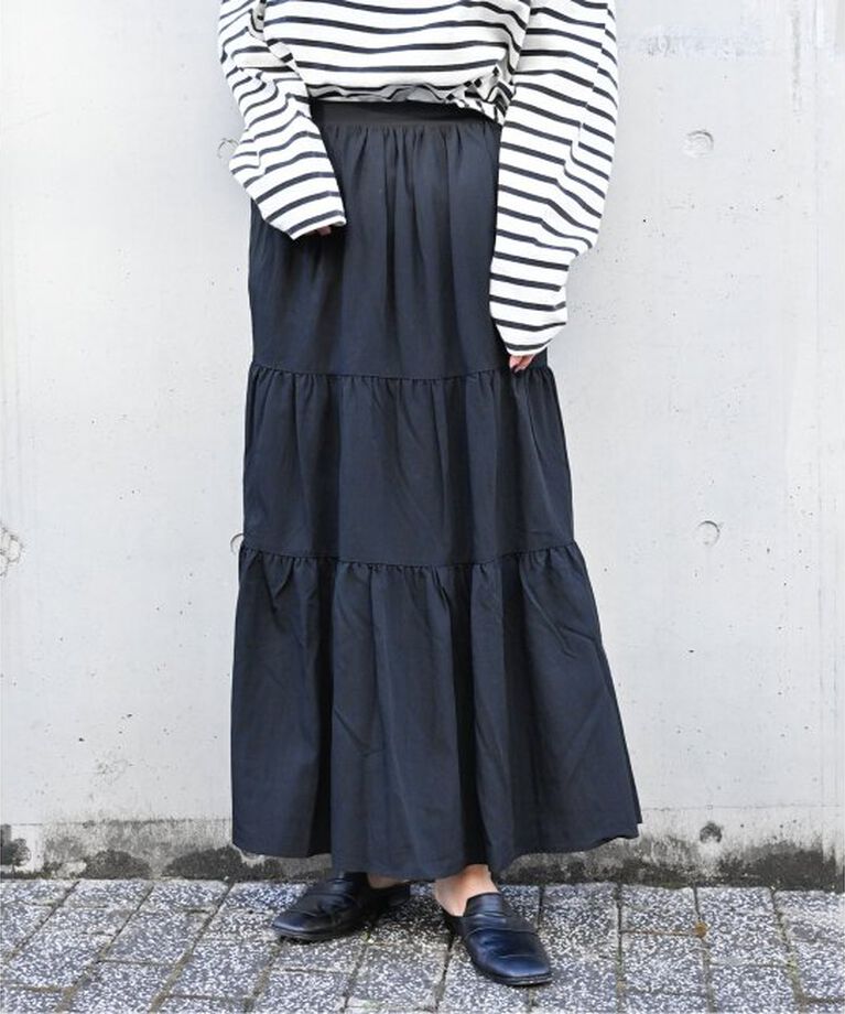 OUTDOOR PRODUCTS Usual Things「ワッシャーティアードスカート」|スカート|