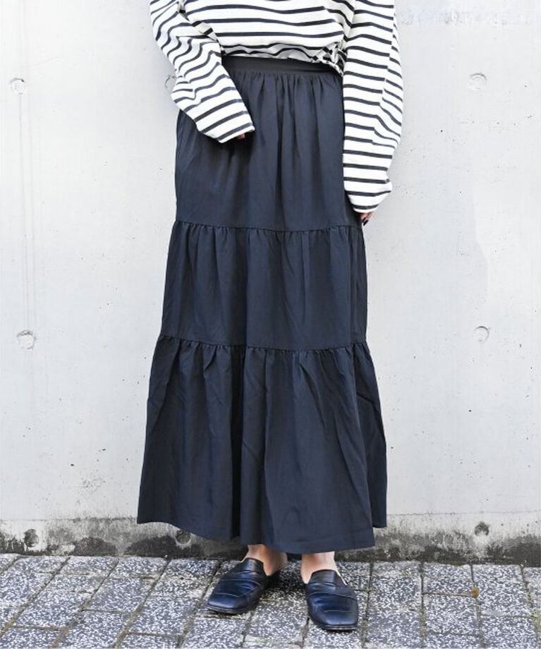 OUTDOOR PRODUCTS Usual Things「ワッシャーティアードスカート」|スカート|