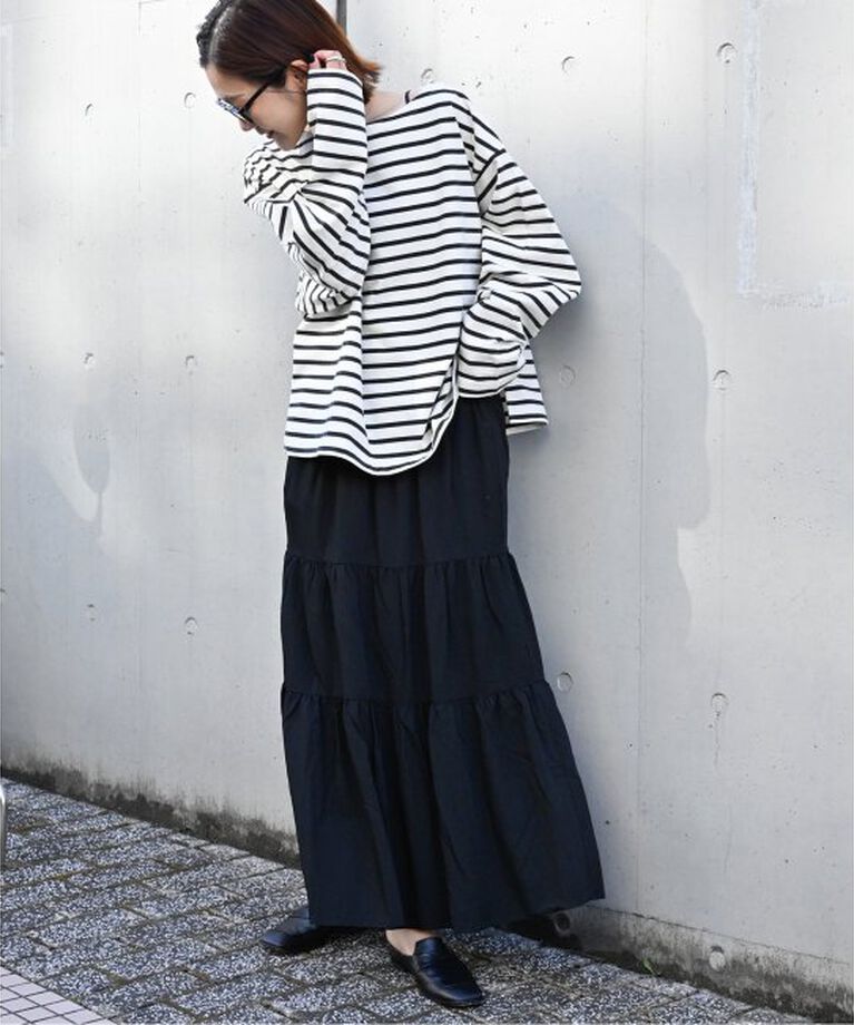 OUTDOOR PRODUCTS Usual Things「ワッシャーティアードスカート」|スカート|