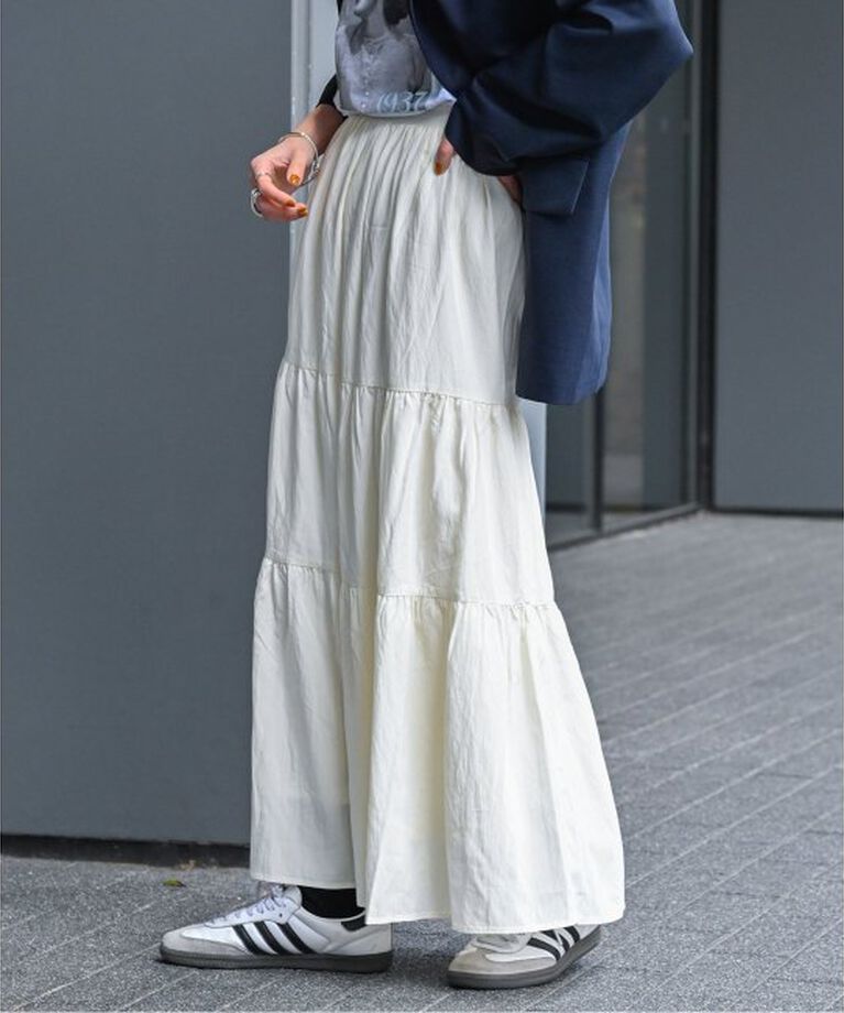 OUTDOOR PRODUCTS Usual Things「ワッシャーティアードスカート」|スカート|