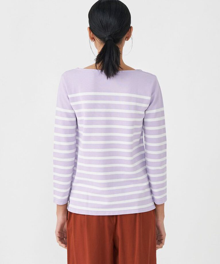 MACPHEE「コットンボーダー ボートネックプルオーバー」|Tシャツ・カットソー|