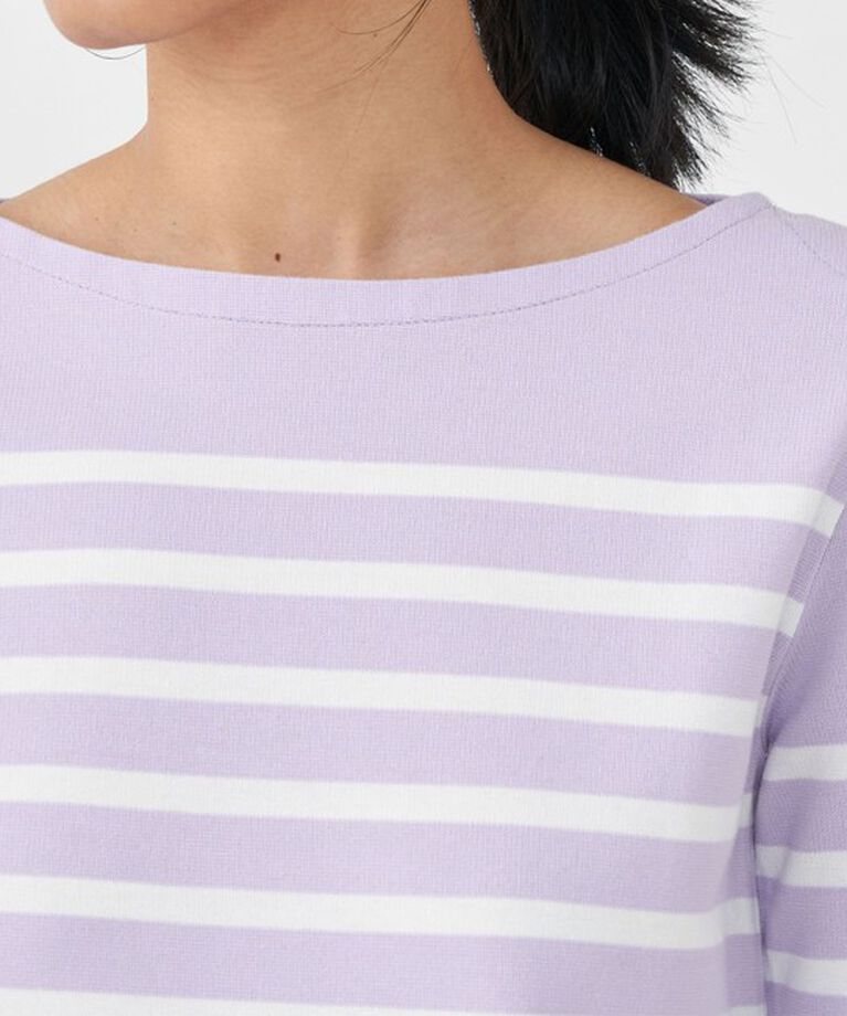 MACPHEE「コットンボーダー ボートネックプルオーバー」|Tシャツ・カットソー|