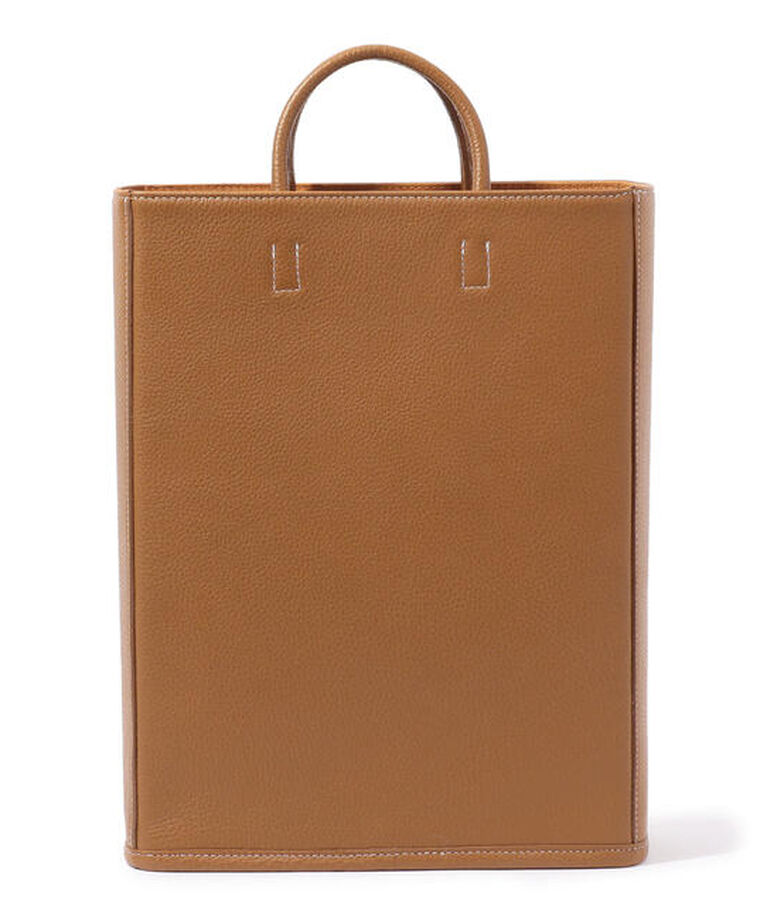 TOMORROWLAND GOODS「【別注】A×TOMORROWLAND BOX TOTE シュリンクレザー トートバッグ」|トートバッグ|45 キャメル