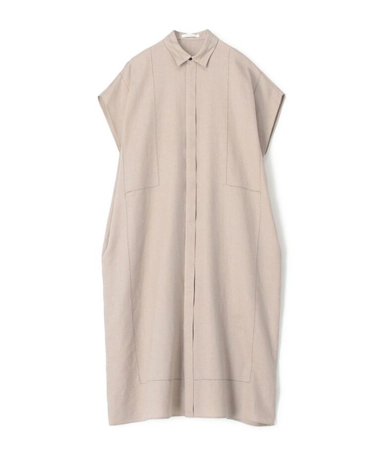 GALERIE VIE「フレンチリネン シャツワンピース」|ワンピース|15 グレー