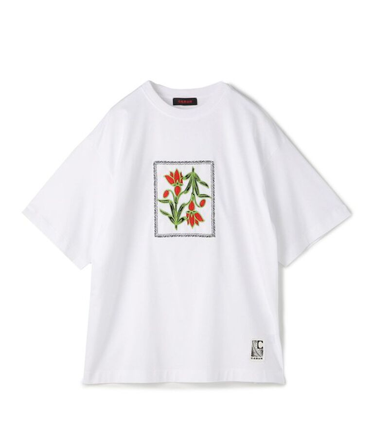 CABaN「CABaN スビンコットン IBIZA エンブロイダリーTシャツ」|Tシャツ・カットソー|12 ホワイト系