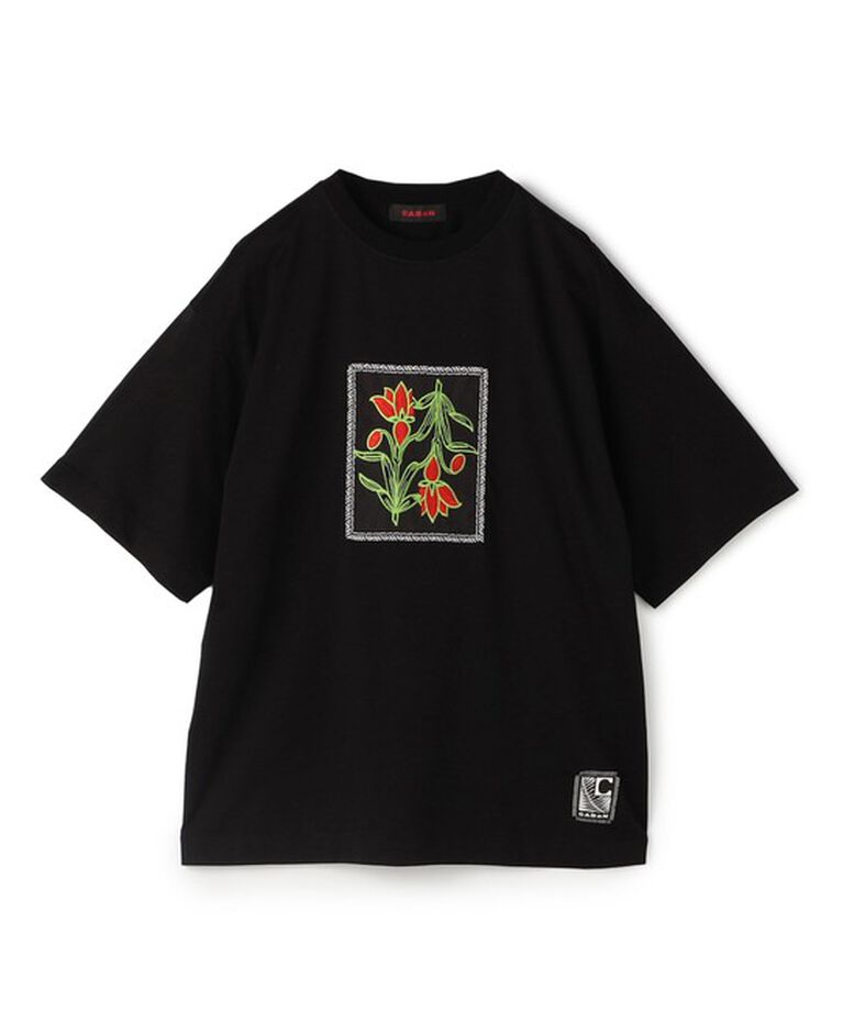 CABaN「CABaN スビンコットン IBIZA エンブロイダリーTシャツ」|Tシャツ・カットソー|18 ブラック系