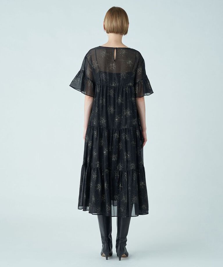 Ballsey「グリッタープリント フリルワンピース」|ドレス|