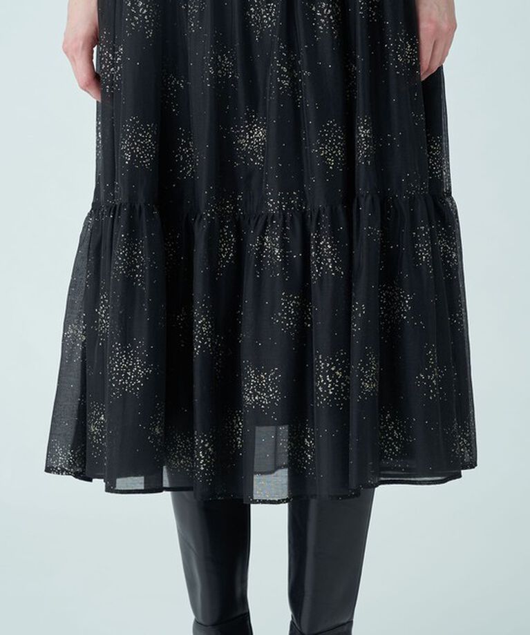 Ballsey「グリッタープリント フリルワンピース」|ドレス|