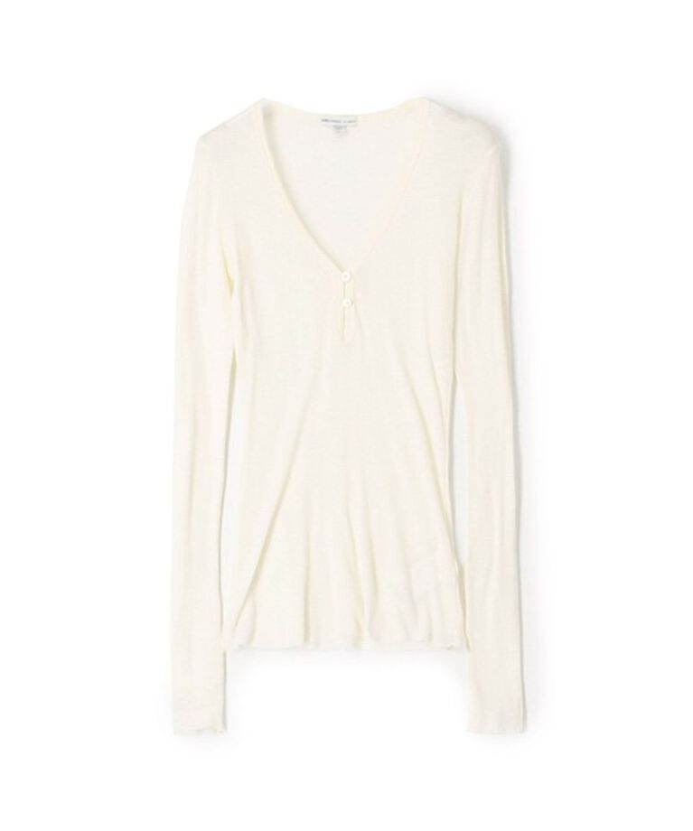 JAMES PERSE「コットンカシミヤブレンドリブ ヘンリーネックプルオーバー WVA3940」|Tシャツ・カットソー|13 ライトグレー