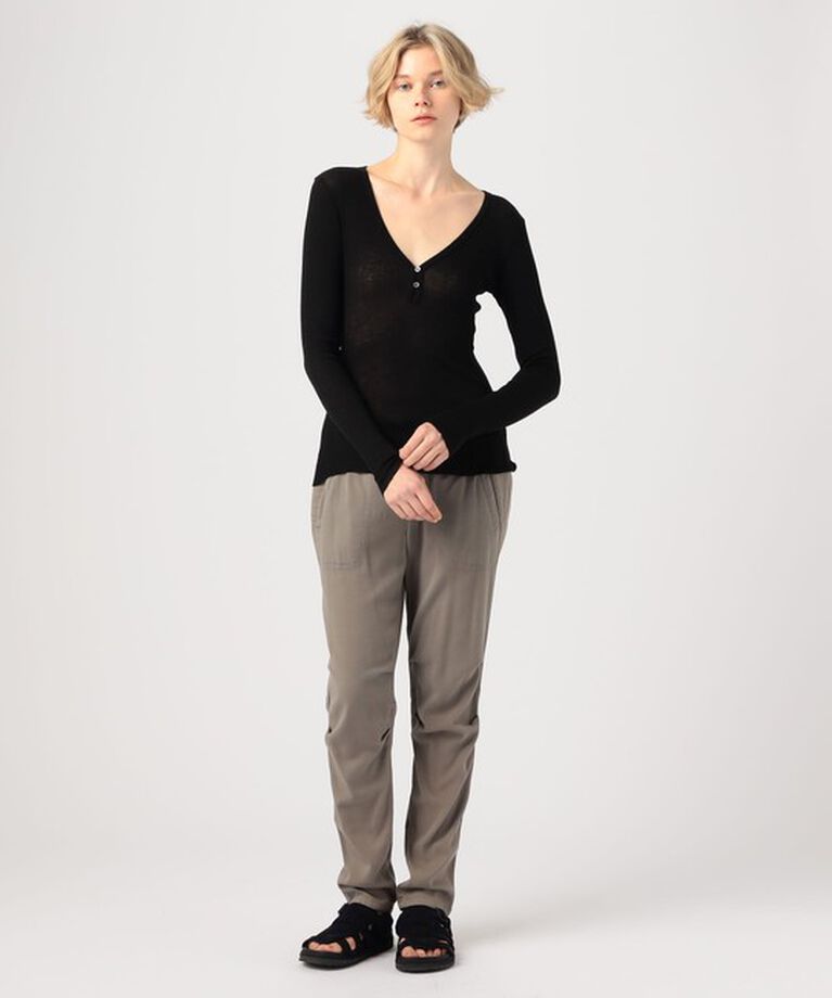 JAMES PERSE「コットンカシミヤブレンドリブ ヘンリーネックプルオーバー WVA3940」|Tシャツ・カットソー|