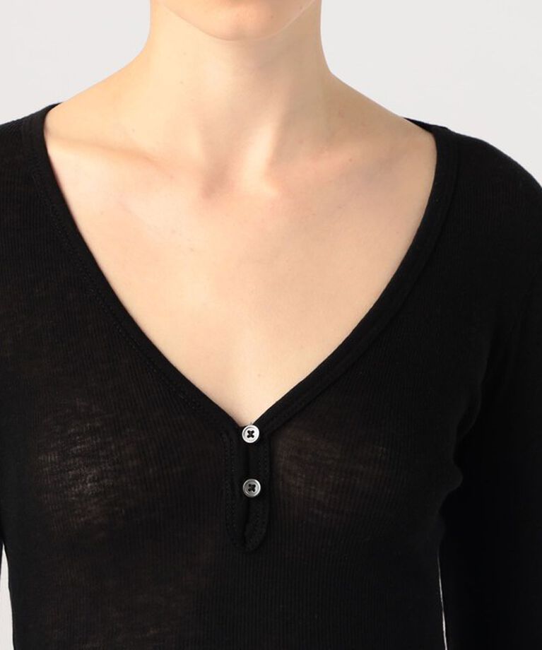 JAMES PERSE「コットンカシミヤブレンドリブ ヘンリーネックプルオーバー WVA3940」|Tシャツ・カットソー|