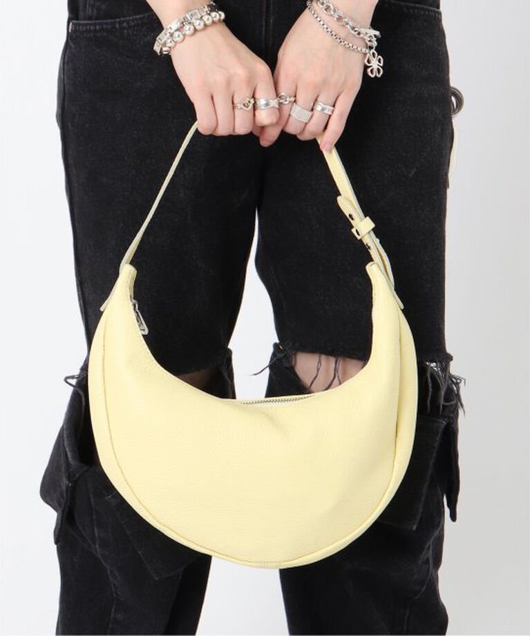  「【blancle/ ブランクレ】S.LETHER 2WAY MOON BAG limited」|ショルダー・メッセンジャー|イエロー A
