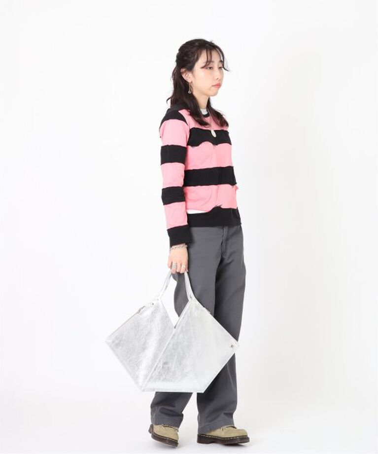  「【blancle/ ブランクレ】M.LETHER Rap flat tote」|トートバッグ|