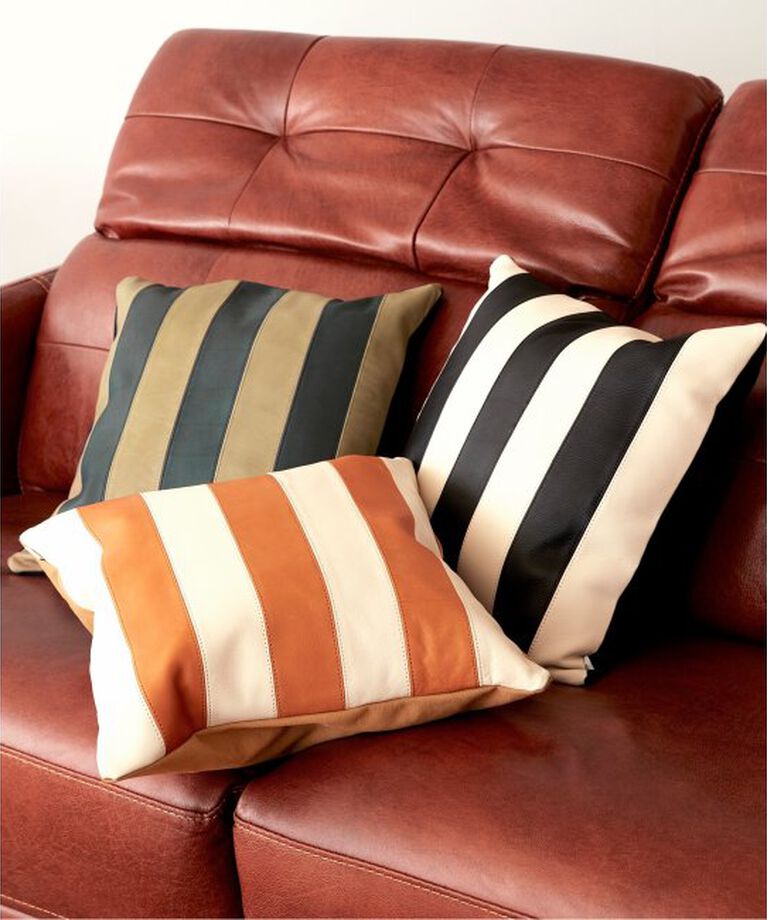 journal standard Furniture「LEATHER PATCH CUSHION COVER レザー パッチワーク クッションカバー 45cm」|クッション・クッションカバー|