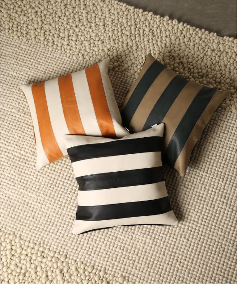 journal standard Furniture「LEATHER PATCH CUSHION COVER レザー パッチワーク クッションカバー 45cm」|クッション・クッションカバー|