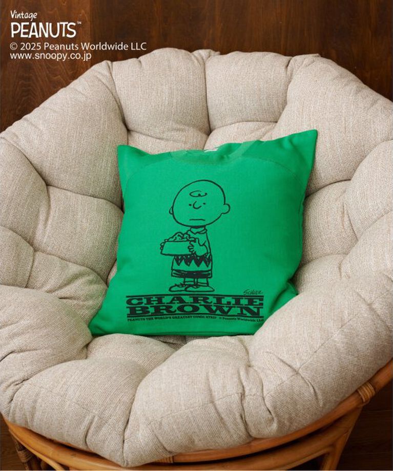 journal standard Furniture「【PEANUTS×SPORTS WEAR by JSF】別注 SWEAT CUSHION　クッションカバー」|クッション・クッションカバー|グリーン