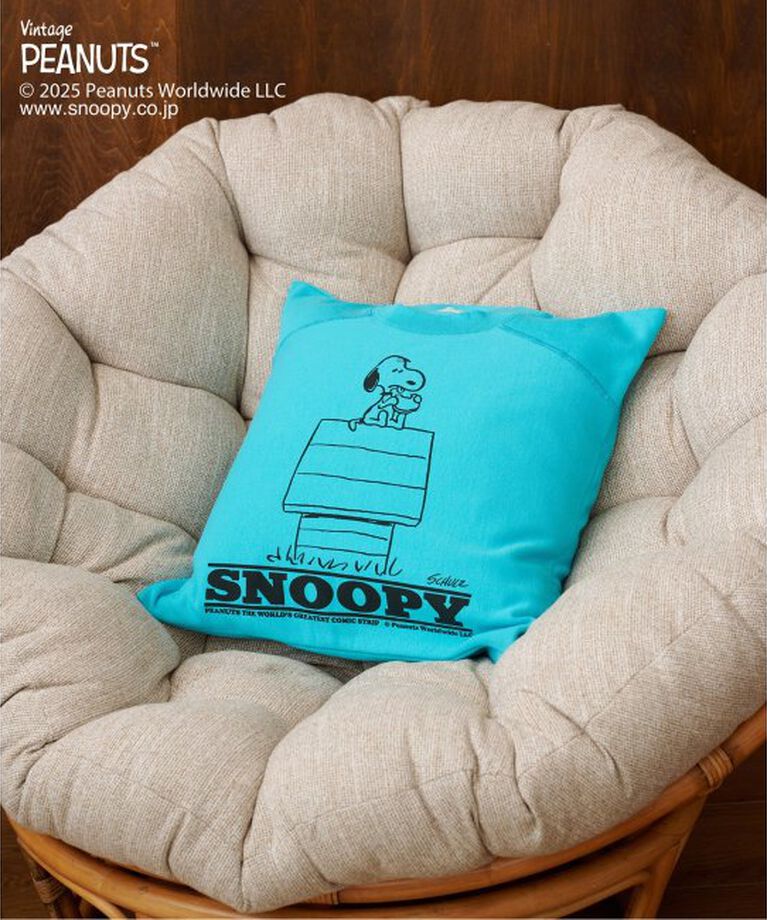 journal standard Furniture「【PEANUTS×SPORTS WEAR by JSF】別注 SWEAT CUSHION　クッションカバー」|クッション・クッションカバー|ブルー
