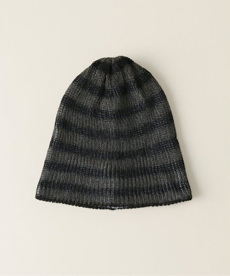 JOINT WORKS「RACAL / ラカル Openwork border knit beanie」|ニット帽|ブラック