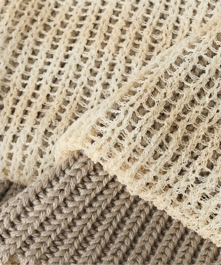 JOINT WORKS「RACAL / ラカル Openwork border knit beanie」|ニット帽|