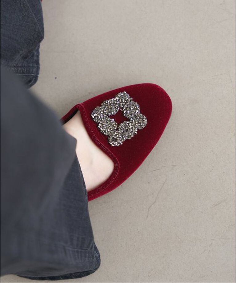 IENA「MALUS/マリュス VELVET SHOES」|その他|ボルドー