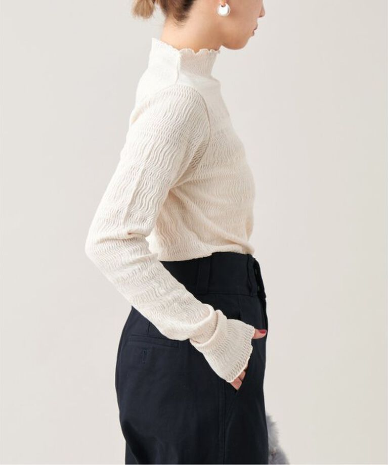 IENA LA BOUCLE「IENA LA BOUCLE ウェーブラッセルハイネックプルオーバー」|Tシャツ・カットソー|
