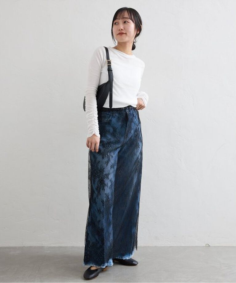 SLOBE IENA「《追加》フライスガーゼシャーリングロンTEE」|Tシャツ・カットソー|