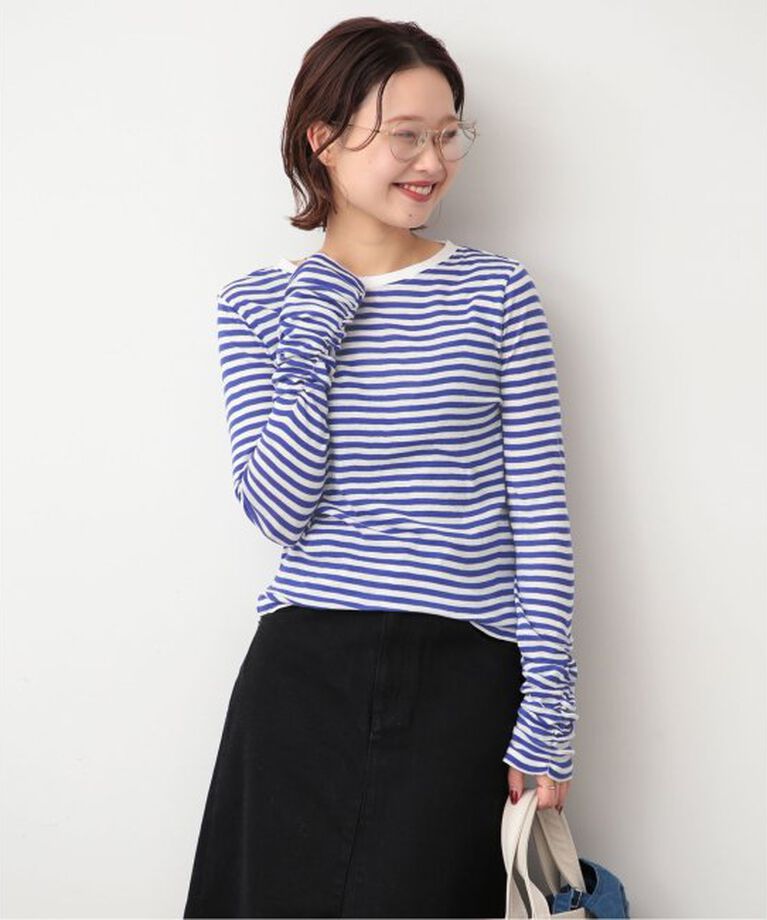 SLOBE IENA「《追加》フライスガーゼシャーリングロンTEE」|Tシャツ・カットソー|