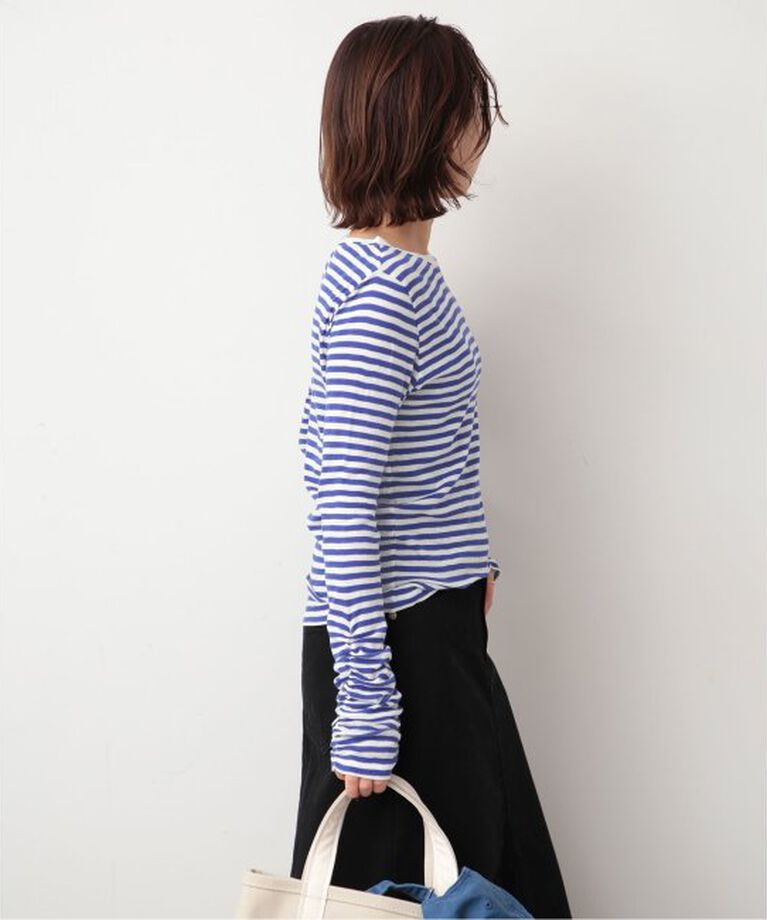 SLOBE IENA「《追加》フライスガーゼシャーリングロンTEE」|Tシャツ・カットソー|