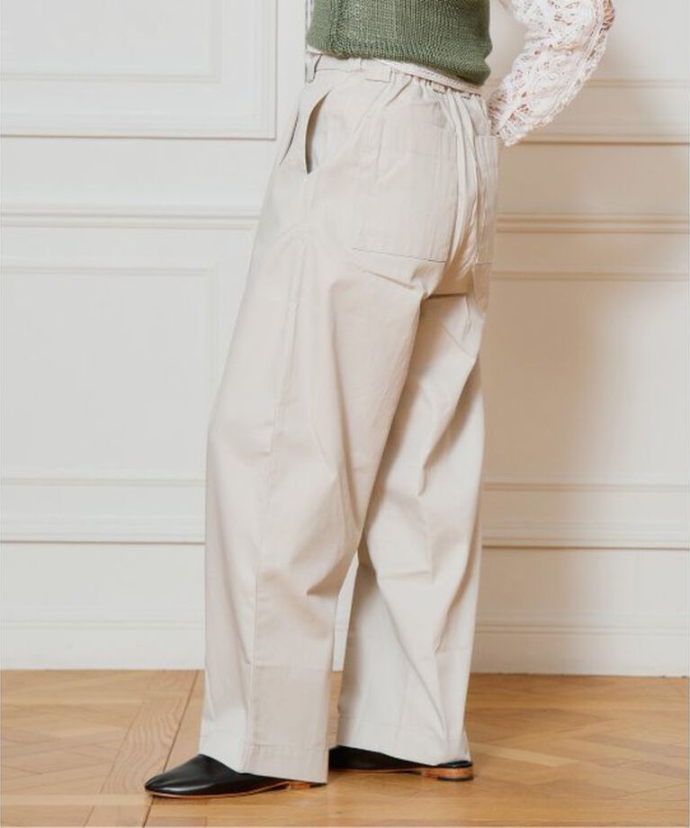 IENA LA BOUCLE「ROSEROMPSTUDIO タックパンツ」|スラックス|