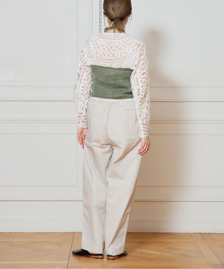 IENA LA BOUCLE「ROSEROMPSTUDIO タックパンツ」|スラックス|