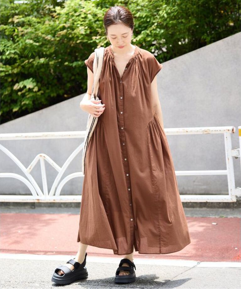 SLOBE IENA「《予約》コットンボイルサイドティアードワンピース」|ワンピース|