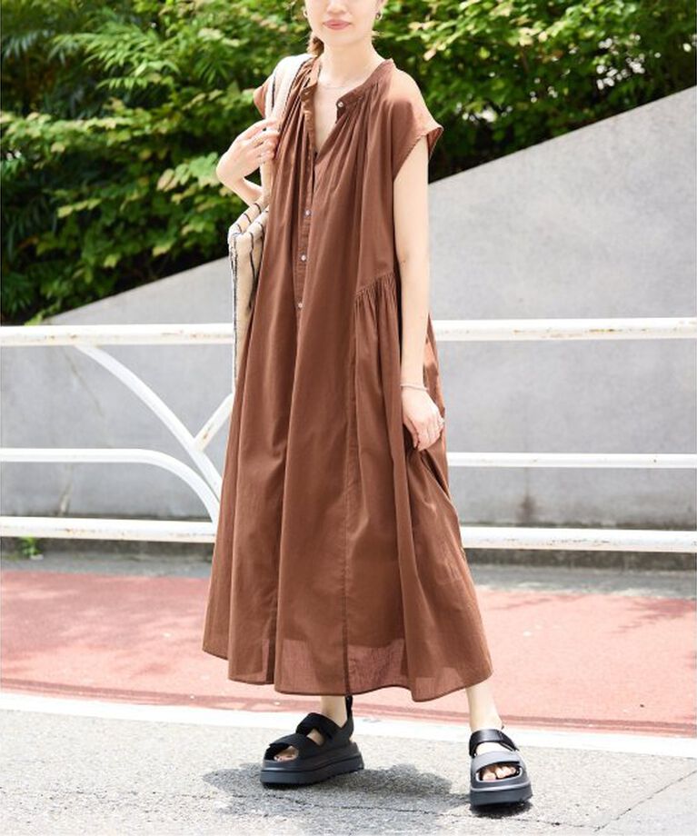 SLOBE IENA「《予約》コットンボイルサイドティアードワンピース」|ワンピース|