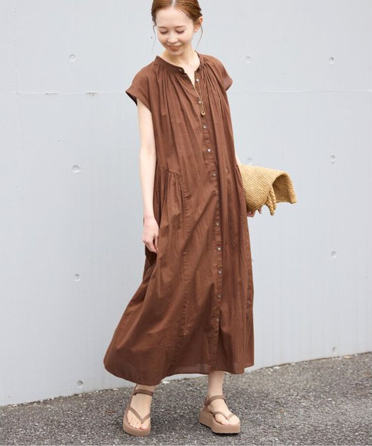 SLOBE IENA「《予約》コットンボイルサイドティアードワンピース」|ワンピース|