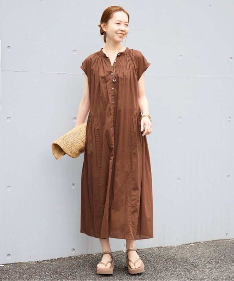 SLOBE IENA「《予約》コットンボイルサイドティアードワンピース」|ワンピース|