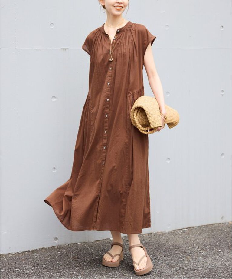 SLOBE IENA「《予約》コットンボイルサイドティアードワンピース」|ワンピース|
