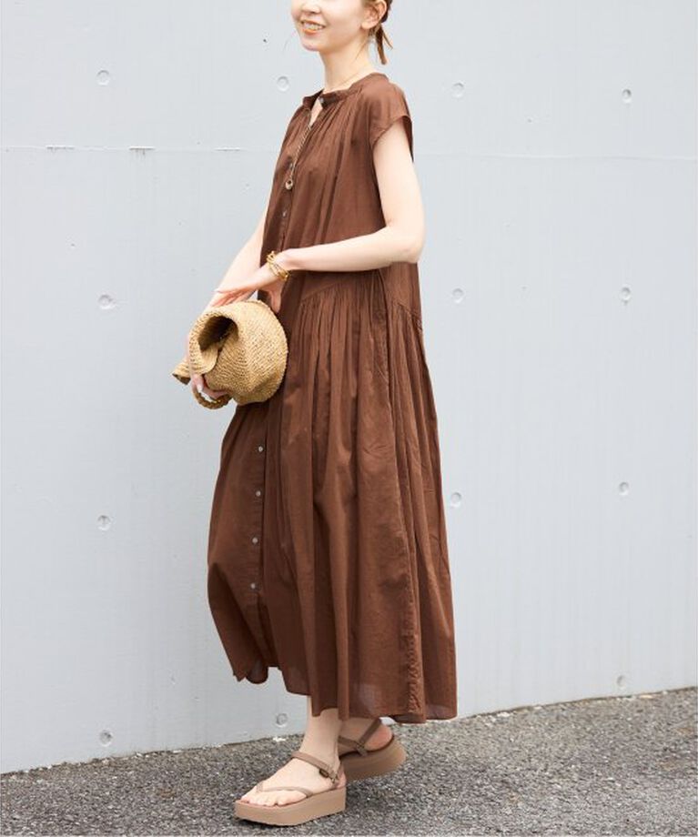 SLOBE IENA「《予約》コットンボイルサイドティアードワンピース」|ワンピース|
