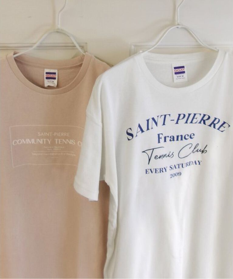 SLOBE IENA「《予約》GOAT/ゴート SLOBE別注 ロゴパックTEE」|Tシャツ・カットソー|ベージュ A