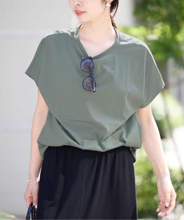 IENA「ATON/エイトン SUVIN 60/2 CAP SLEEVE TEE Tシャツ」|Tシャツ・カットソー|