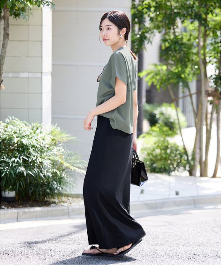 IENA「ATON/エイトン SUVIN 60/2 CAP SLEEVE TEE Tシャツ」|Tシャツ・カットソー|