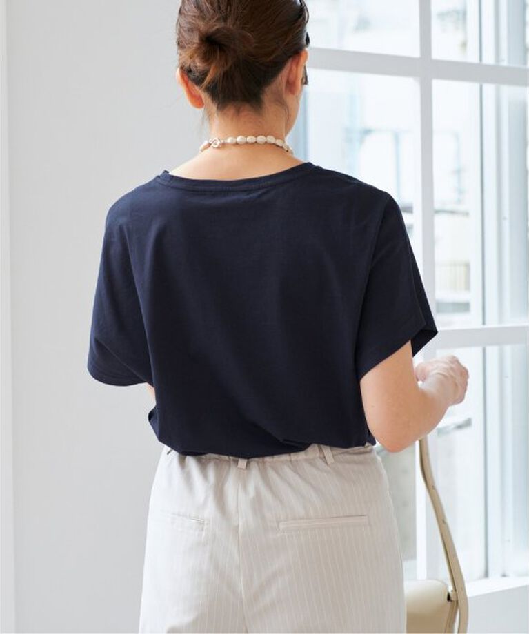 IENA「ATON/エイトン SUVIN 60/2 CAP SLEEVE TEE Tシャツ」|Tシャツ・カットソー|