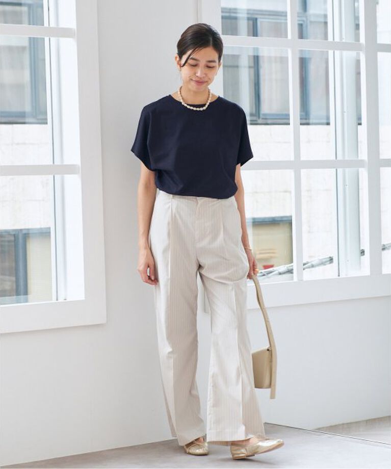 IENA「ATON/エイトン SUVIN 60/2 CAP SLEEVE TEE Tシャツ」|Tシャツ・カットソー|