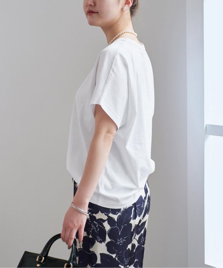 IENA「ATON/エイトン SUVIN 60/2 CAP SLEEVE TEE Tシャツ」|Tシャツ・カットソー|