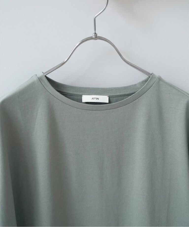 IENA「ATON/エイトン SUVIN 60/2 CAP SLEEVE TEE Tシャツ」|Tシャツ・カットソー|