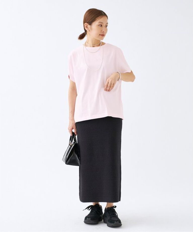 IENA「ATON/エイトン SUVIN 60/2 CAP SLEEVE TEE Tシャツ」|Tシャツ・カットソー|