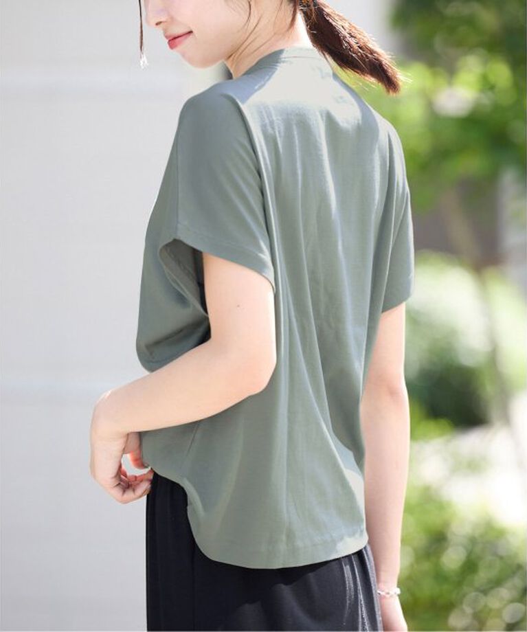 IENA「ATON/エイトン SUVIN 60/2 CAP SLEEVE TEE Tシャツ」|Tシャツ・カットソー|