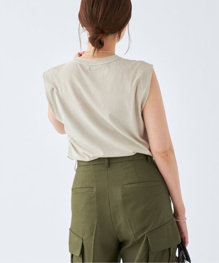 IENA「《予約》ATON/エイトン FRESCA SINGLE JERSEY ノースリーブ」|Tシャツ・カットソー|