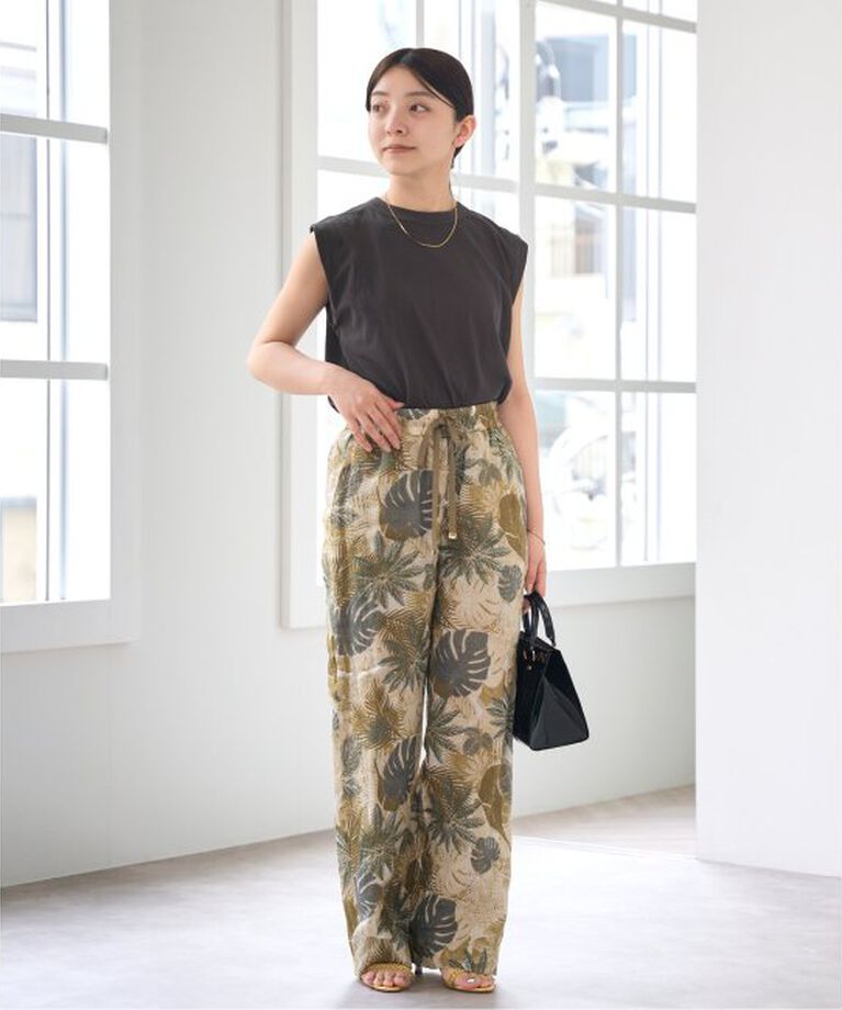 IENA「《予約》ATON/エイトン FRESCA SINGLE JERSEY ノースリーブ」|Tシャツ・カットソー|